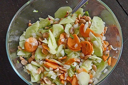 Gurkensalat mit Erdn&uuml;ssen 1
