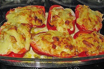 Gef&uuml;llte Paprikaschoten mit Reis 2