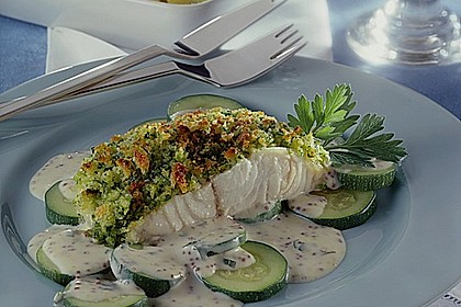 Steinbei&szlig;erfilet mit Kr&auml;uterkruste