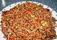 Hack - Reis - Pfanne