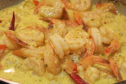 Gambas in Knoblauch - Weißwein - Sauce 7