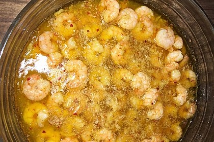 Gambas in Knoblauch - Weißwein - Sauce 1