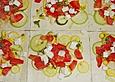 Bl&auml;tterteig mit Tomate, Zucchini und Feta