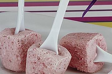 Erdbeer - Eis - Lutscher für Kinder