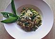 B&auml;rlauch Risotto mit Ziegenk&auml;se