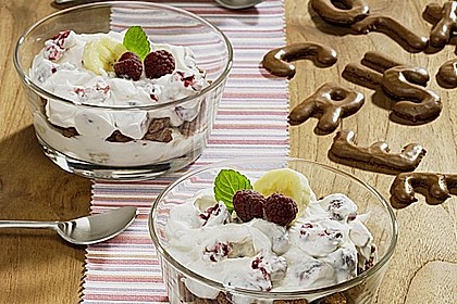 Quarkcreme mit zweierlei Frucht