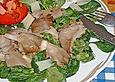 Austernpilze auf Feldsalat mit Parmaschinken und Parmesansp&auml;nen