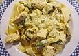 Tagliatelle mit Frischk&auml;se - Zucchini - Sauce