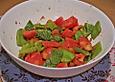 Gr&uuml;ner Paprika mit Tomaten