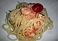 Spaghetti mit scharfer Garnelen - Sahne - So&szlig;e