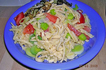 K&auml;sesp&auml;tzle mit Gem&uuml;se