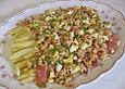 Spargel mit Schinken und Krabben