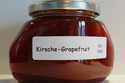 Kirschen - Grapefruit Marmelade (Konfit&uuml;re) 1