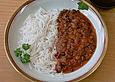 Scharfes Chili mit schwarzen Bohnen