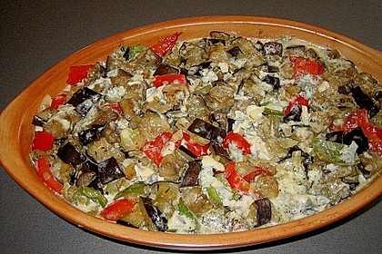 Paprika - Auberginen - Gem&uuml;se mit Gorgonzola 5