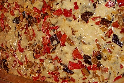 Paprika - Auberginen - Gem&uuml;se mit Gorgonzola 6