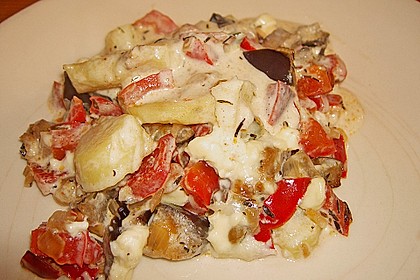 Paprika - Auberginen - Gem&uuml;se mit Gorgonzola 7