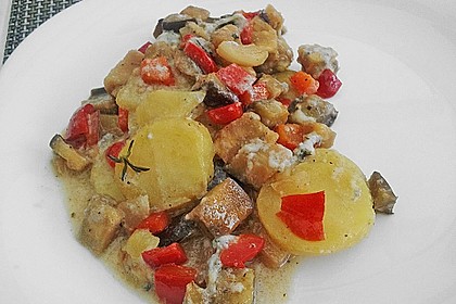Paprika - Auberginen - Gem&uuml;se mit Gorgonzola 9