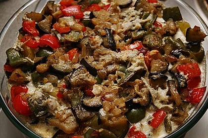 Paprika - Auberginen - Gem&uuml;se mit Gorgonzola 10