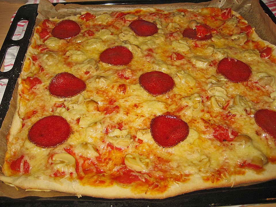 Rezept Pizzateig Blech Trockenhefe Abgelaufen