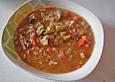 Linsensuppe mit Auberginen