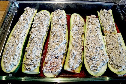 Überbackene Zucchini mit Schafskäse 43