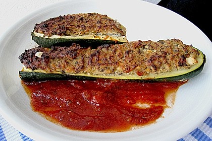 Überbackene Zucchini mit Schafskäse 18