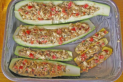 Überbackene Zucchini mit Schafskäse 39