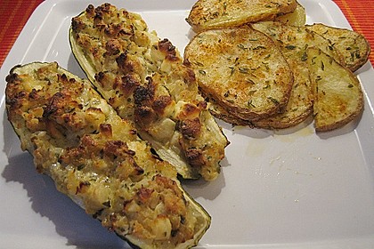 Überbackene Zucchini mit Schafskäse 8