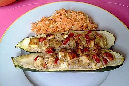Überbackene Zucchini mit Schafskäse 1