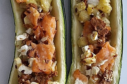 Überbackene Zucchini mit Schafskäse 17