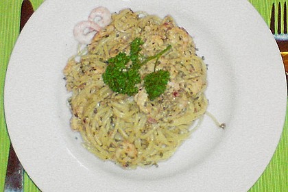 Spaghetti mit Crevetten