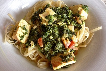 Lachs - Spinat - Nudeln 9