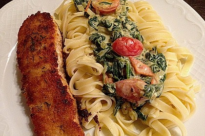 Lachs - Spinat - Nudeln 2