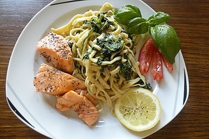 Lachs - Spinat - Nudeln 3