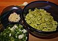 Favas com coentros