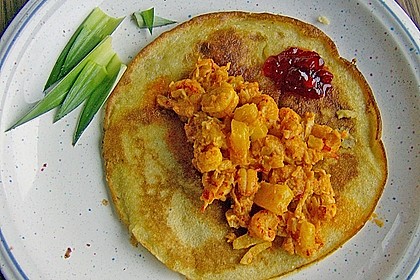 Krebse auf Eierkuchen