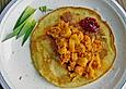 Krebse auf Eierkuchen