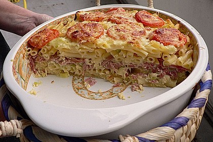 Rigatoni - Selchwurst - Auflauf 1
