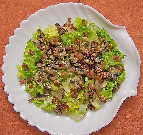 Salat mit gebratenen Champignons (Rezept mit Bild) | Chefkoch.de