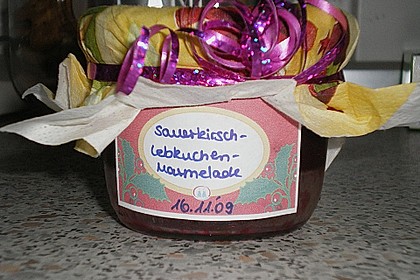 Weihnachtliche Sauerkirsch - Lebkuchen - Marmelade 4