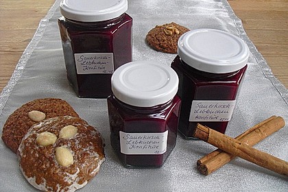 Weihnachtliche Sauerkirsch - Lebkuchen - Marmelade 2