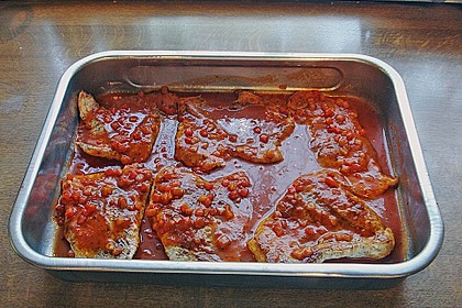 Bandnudeln in Paprika - Sauce