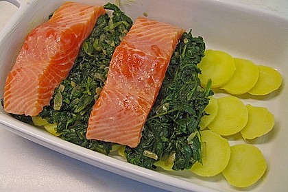 Spinat - Lachs - Kartoffelauflauf 1