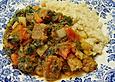 Rindfleischtopf mit Tomate und Blattspinat