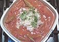 Okra mit Tomaten - Kokos - Curry - Sauce