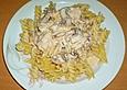 K&auml;se - Sahne - Sauce mit Champignons