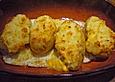 Eier in Kartoffeln