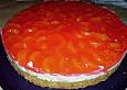 Rot - wei&szlig;er Sauerrahmkuchen mit Mandarinen