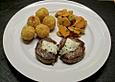 Reh - Grillsteak  mit Gorgonzola